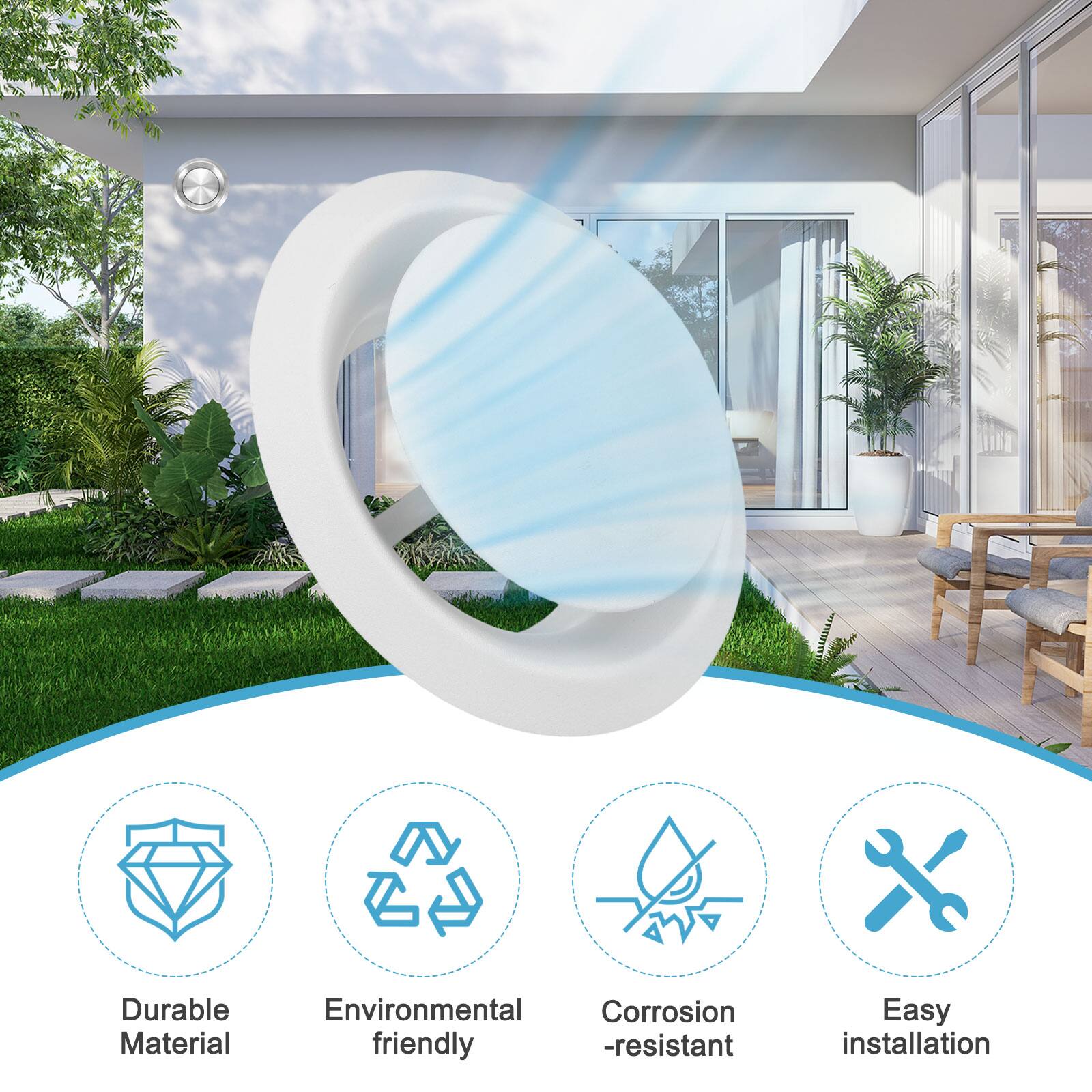 Durable Material  
Environmental friendly  
Corrosion-resistant  
Easy installation