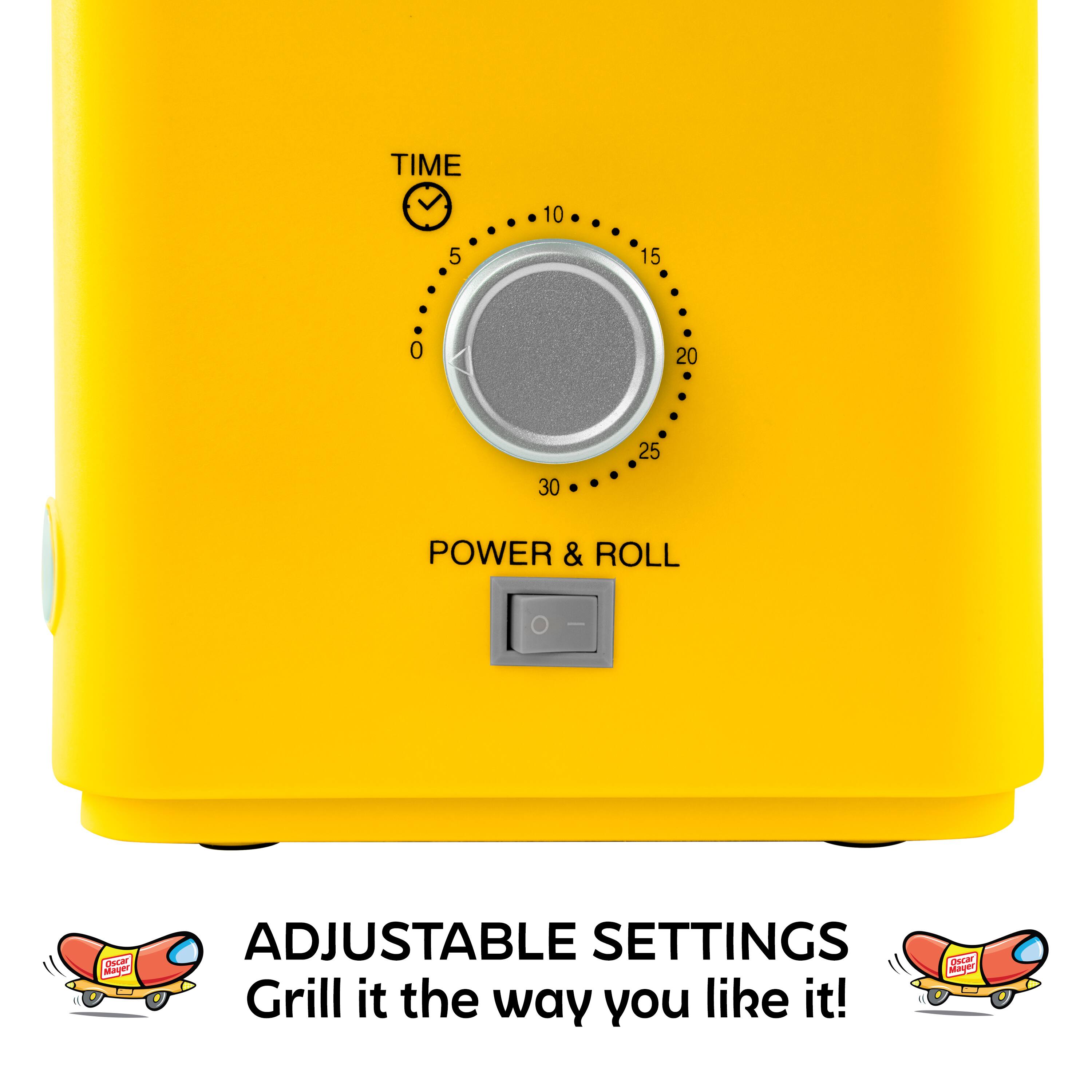 TIME 10 5 15 0 20 30 25  
POWER & ROLL  
ADJUSTABLE SETTINGS  
Grill it the way you like it!