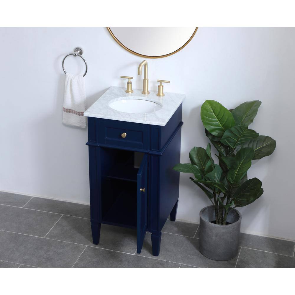 Alt View 8. Elegant Kitchen and Bath - 18 inch Single bathroom vanity in blue - Blue.