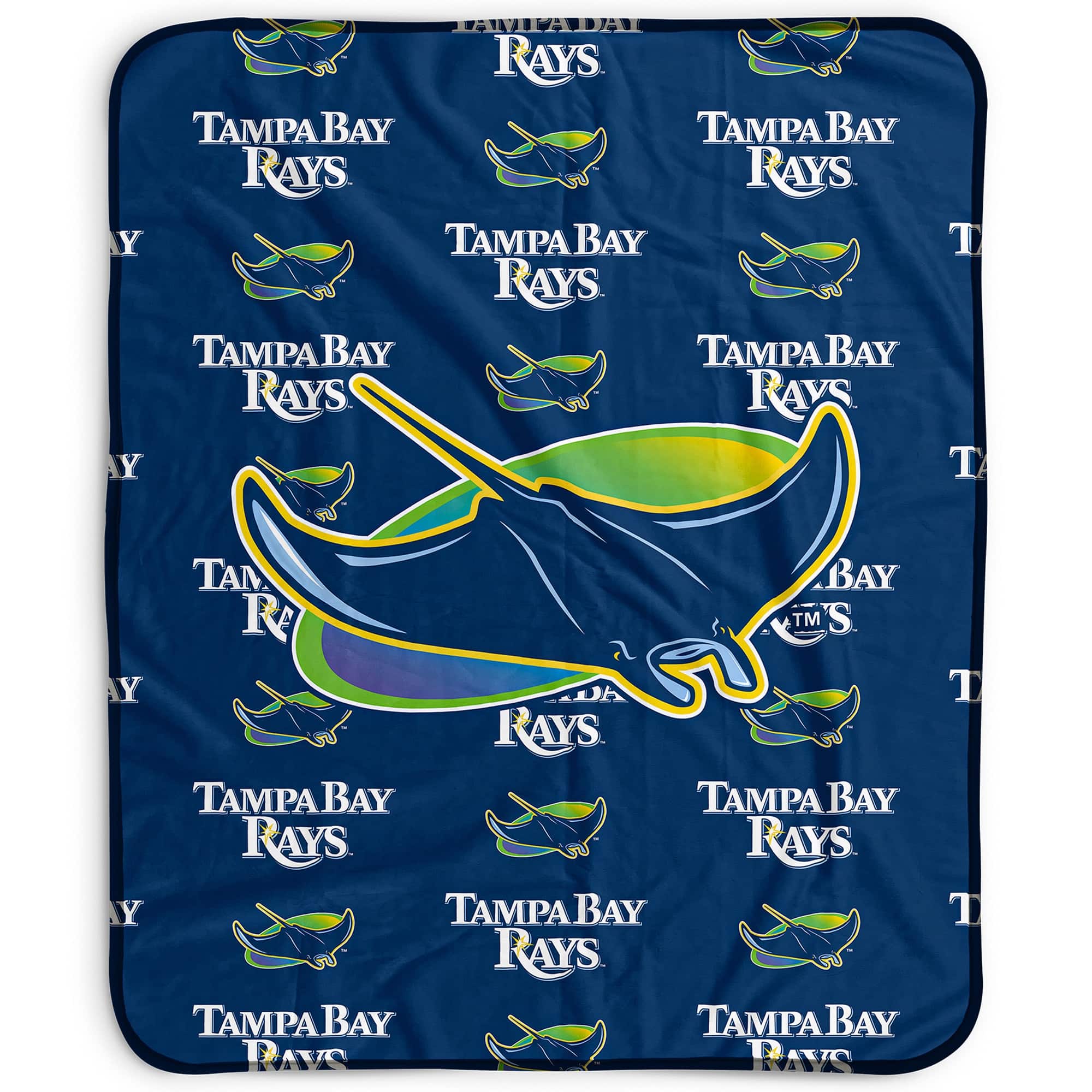 Pegasus - Tampa Bay Rays 50" x 60" Repeat Wordmark Fleece Blanket - Multicolor