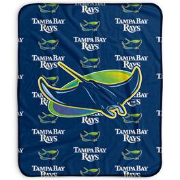 Pegasus - Tampa Bay Rays 50" x 60" Repeat Wordmark Fleece Blanket - Multicolor