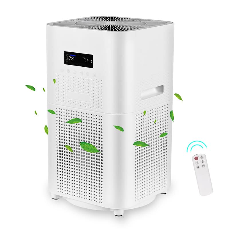 Edendirect - 3000 sq. ft. H13 HEPA True Personal Room Air Purifier with Remotes, 235 CFM, Activated Carbon Odor Remove - White