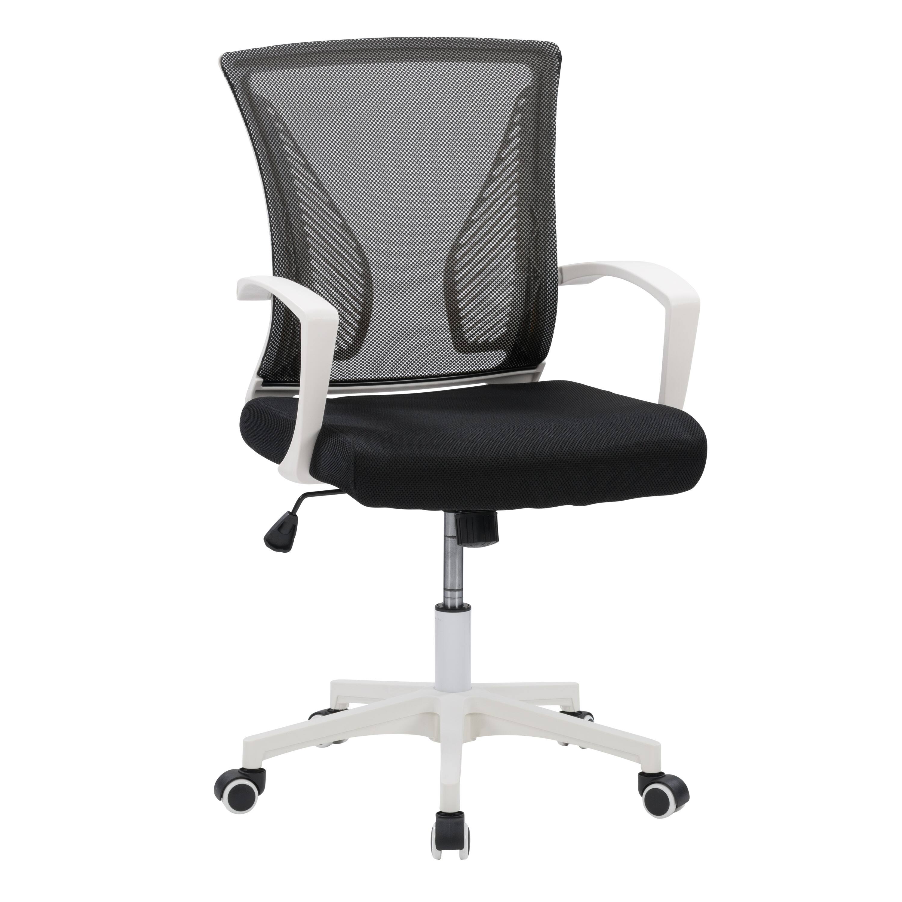 Angle. CorLiving - Workspace Mesh Back Office Chair - Black and White.