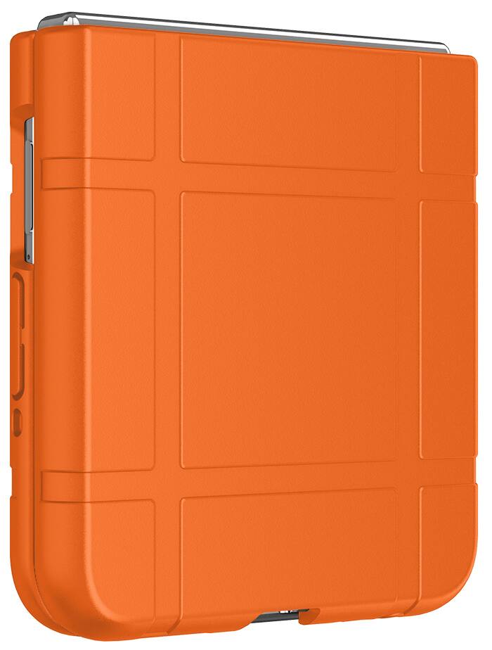 Alt View 8. Nakedcellphone - Slim Case for Motorola RAZR+ 2024/2025/2026 Flip Phone (RAZR PLUS) - Orange.