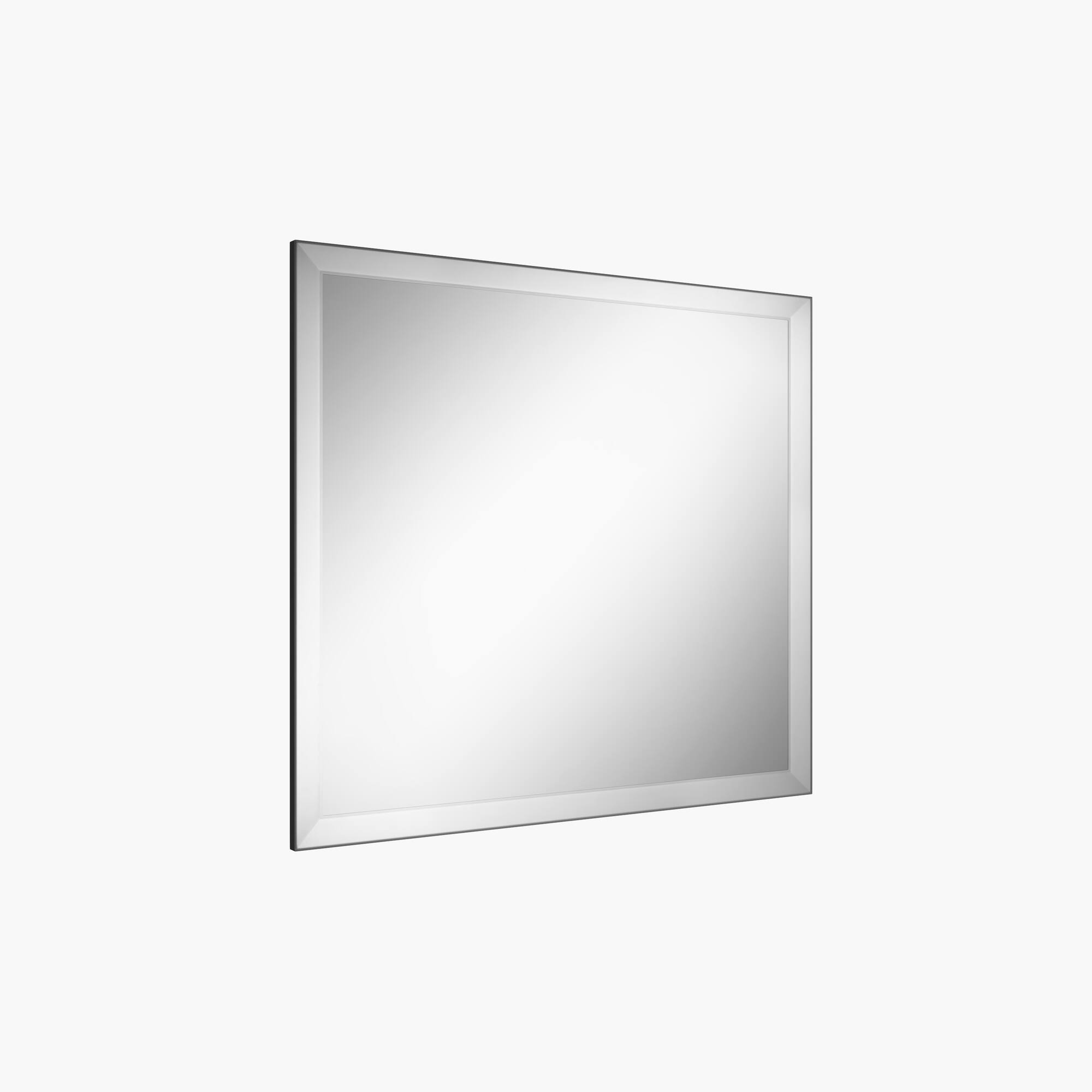 Alt View 2. Boyel Living - 36 in W x 40 in L Silver Rectangular Slanted Edge Aluminum Framed Wall Bathroom Vanity Mirror.