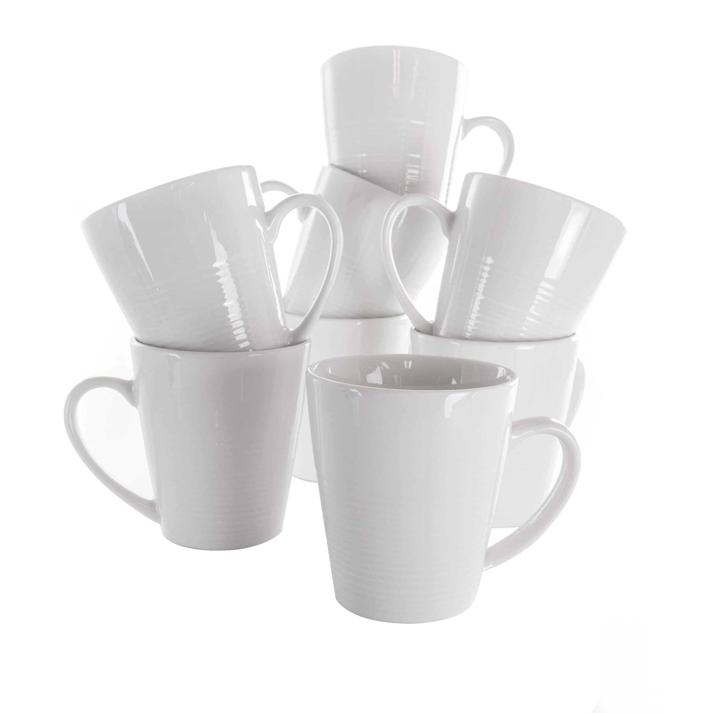 Elama - Amie 8 Piece 12 Ounce Porcelain Mug Set - White price history on PriceWatchPro