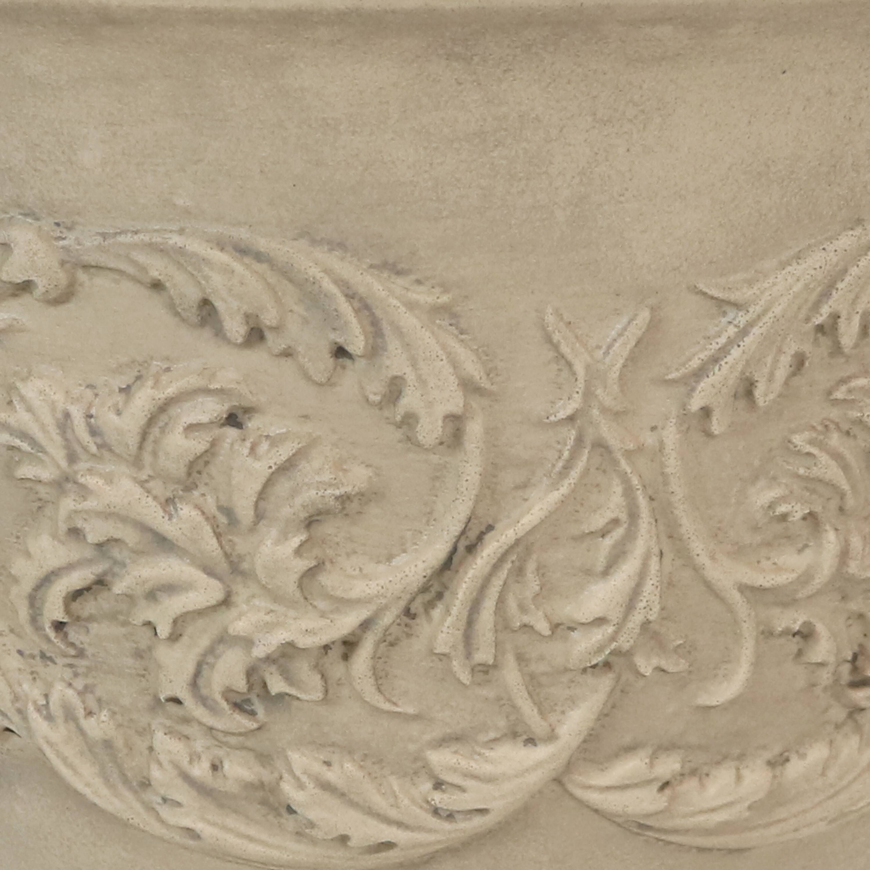 Alt View 7. Sunnydaze - 16 in Darcy Dual-Wall Polyresin Planter - Beige.