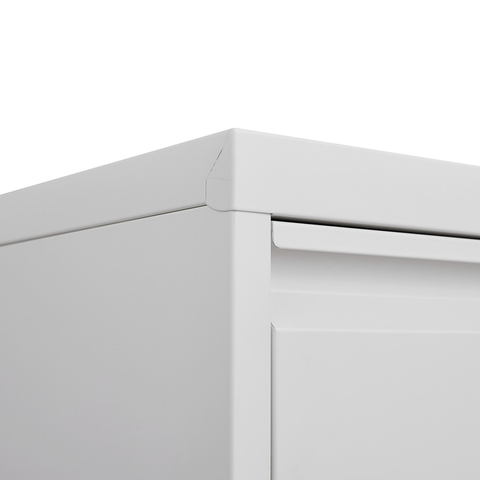 Alt View 4. Boyel Living - White 3 Drawer Vertical Metal File Cabinet for Home Office Organizer Storage Cabinet Fit Letter/A4/Legal Size File - White.