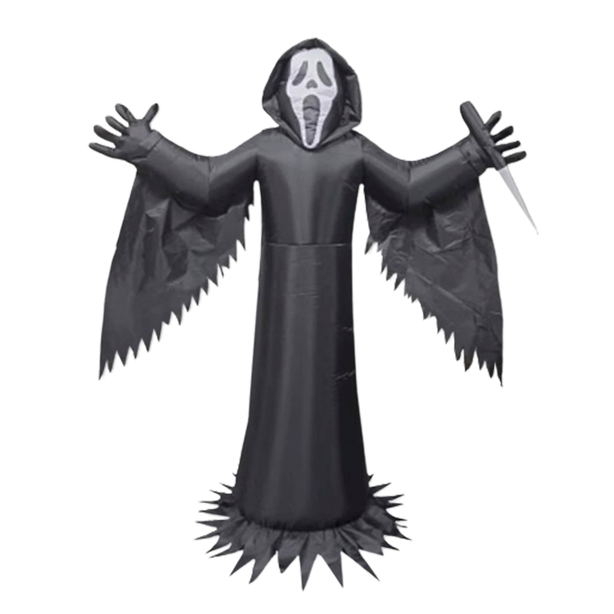 Front. Funworld - Scream Ghost Face 6' Inflatable Yard Decoration - Black.