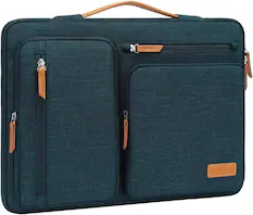 Front. mosiso - 360 Protective Laptop Handbag Sleeve 17-17.3 inch for Dell HP Lenovo Asus Acer Alienware - Teal Green.