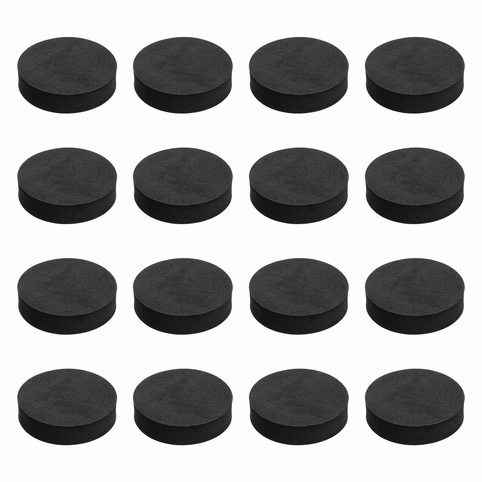 Front. Unique Bargains - Single Sided Speaker Isolation Pads 65x16mm Round EVA Acoustic Foam Anti-Vibration Feet for Speaker Subwoofer, 16pcs - Black.