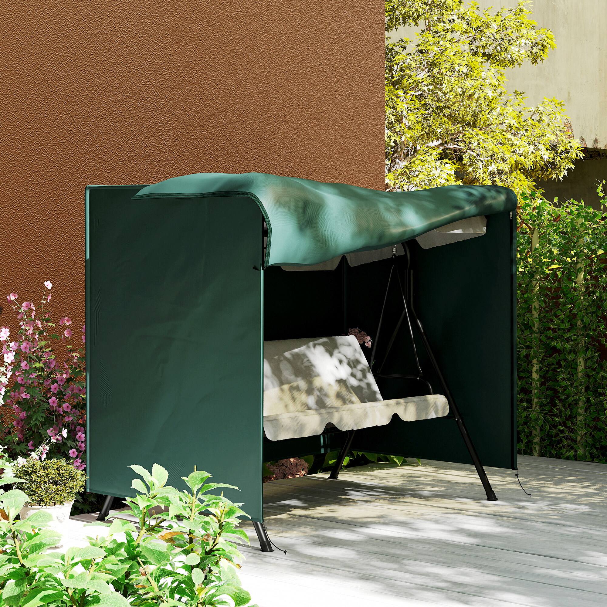 Alt View 8. Outsunny - Outsunny Outdoor Patio Hammock Porch Swing Cover with UV Water.