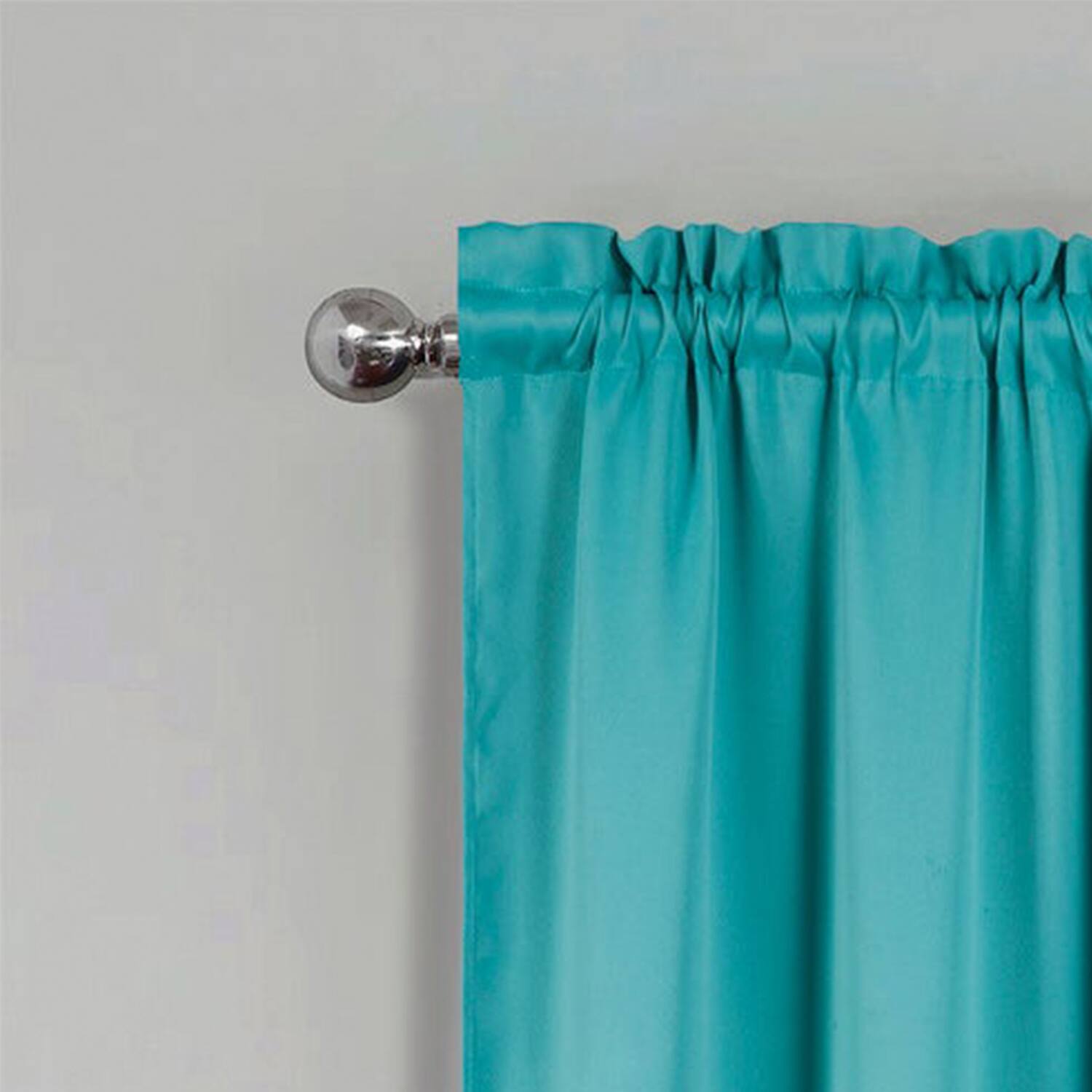 Back. RT Designers Collection - RT Designers Collection 100% Polyester Twilight Blackout Rod Pocket Curtain Panel 54" x 84" Turquoise - Turquoise.