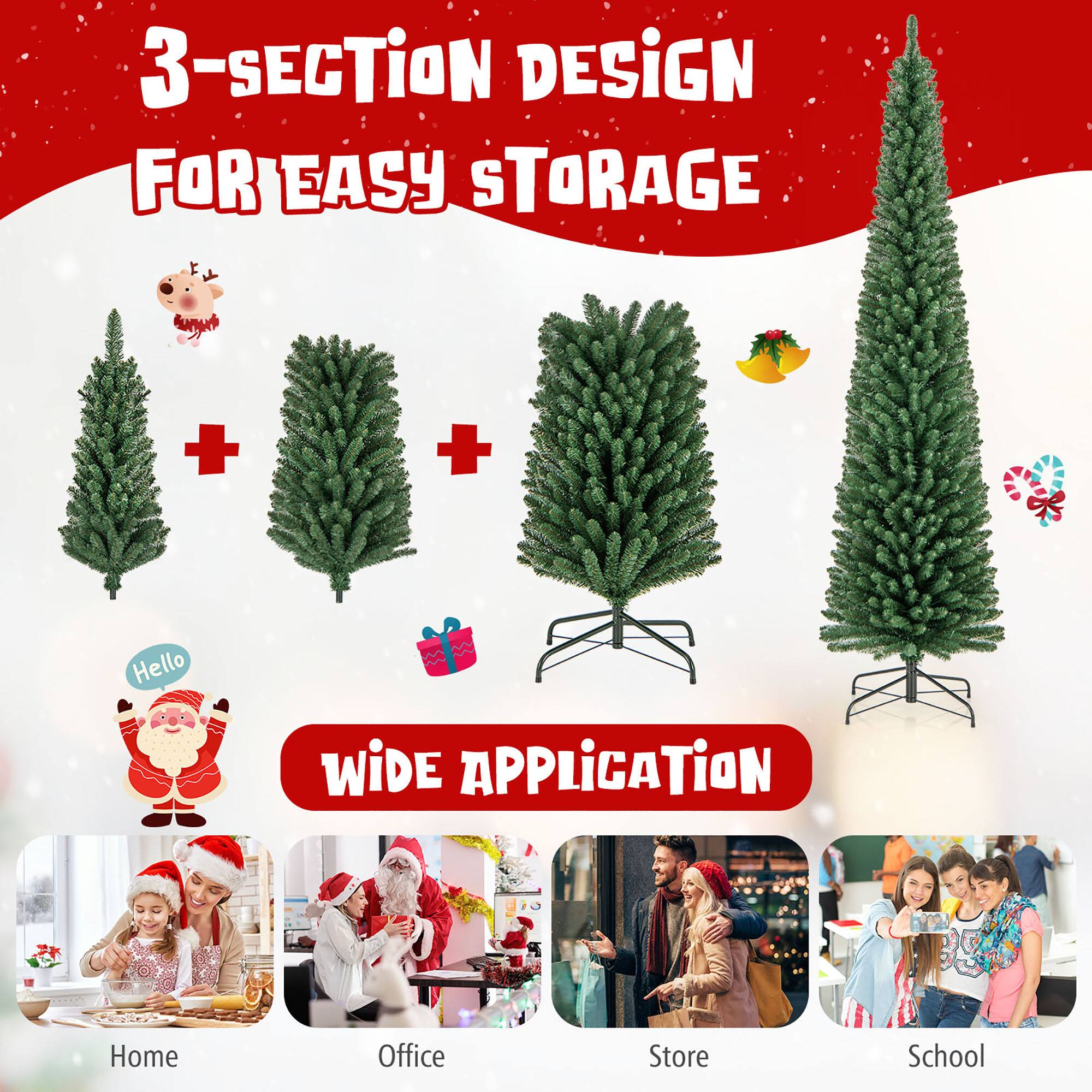 3-Section Design for Easy Storage

Wide Application

Home  
Office  
Store  
School
