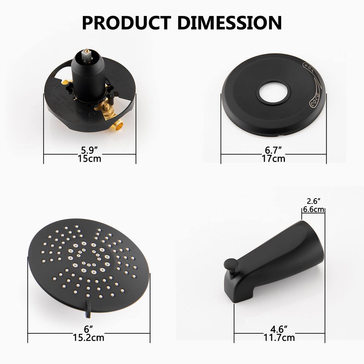 PRODUCT DIMENSION

- 5.9" 15cm
- 6.7" 17cm
- 6" 15.2cm
- 2.6" 6.6cm
- 4.6" 11.7cm