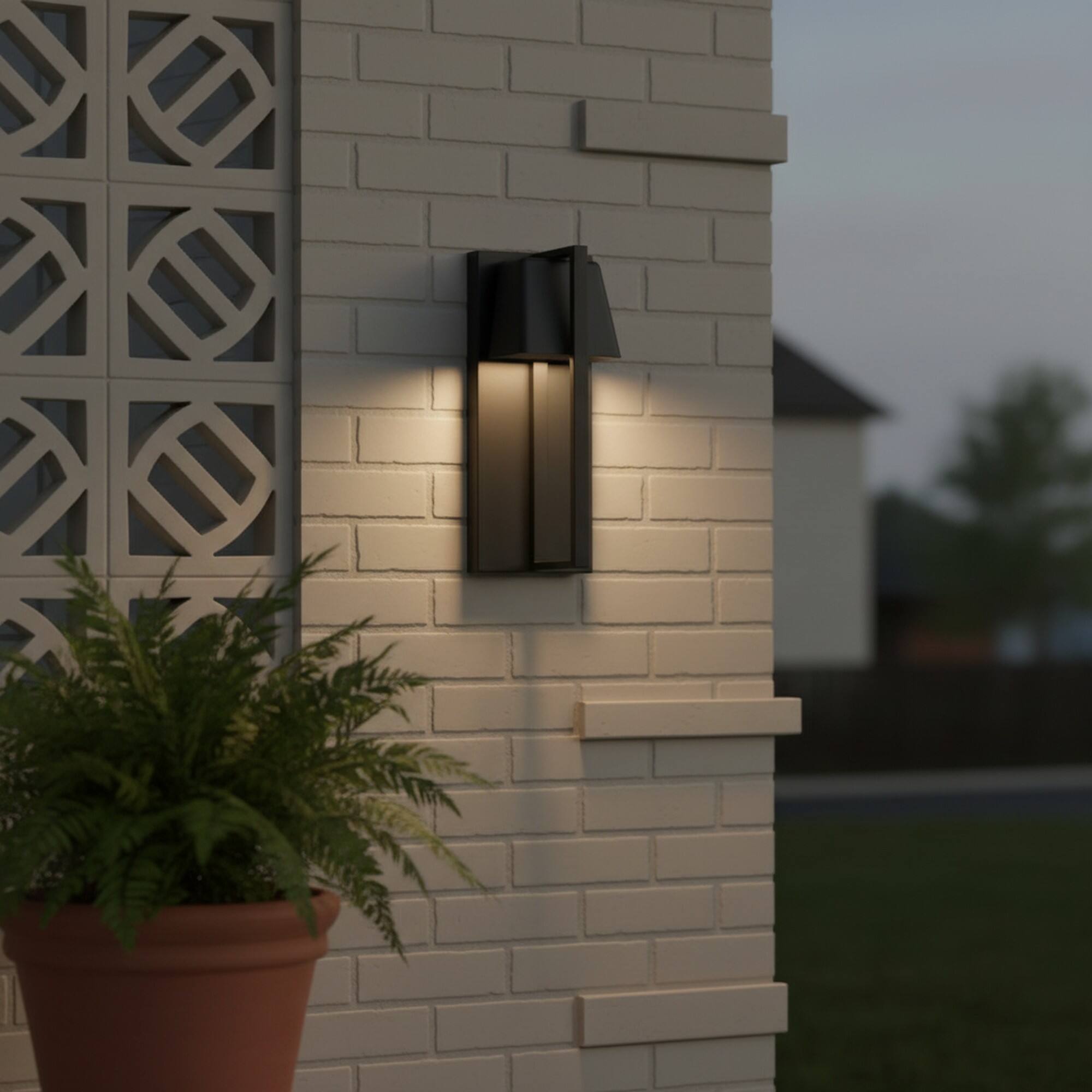 Back. Umeiluce - LED Outdoor Wall Sconces Waterproof - Matte Black.