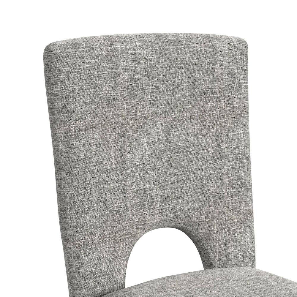 Picket House Furnishings Salem Dining Side Chair with Grey Fabric Black ...