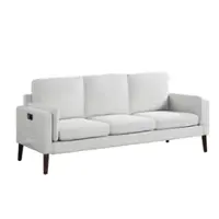Lifestyle Solutions - Nerd Sofa with Power and USB Ports - Light Grey - Front_Zoom