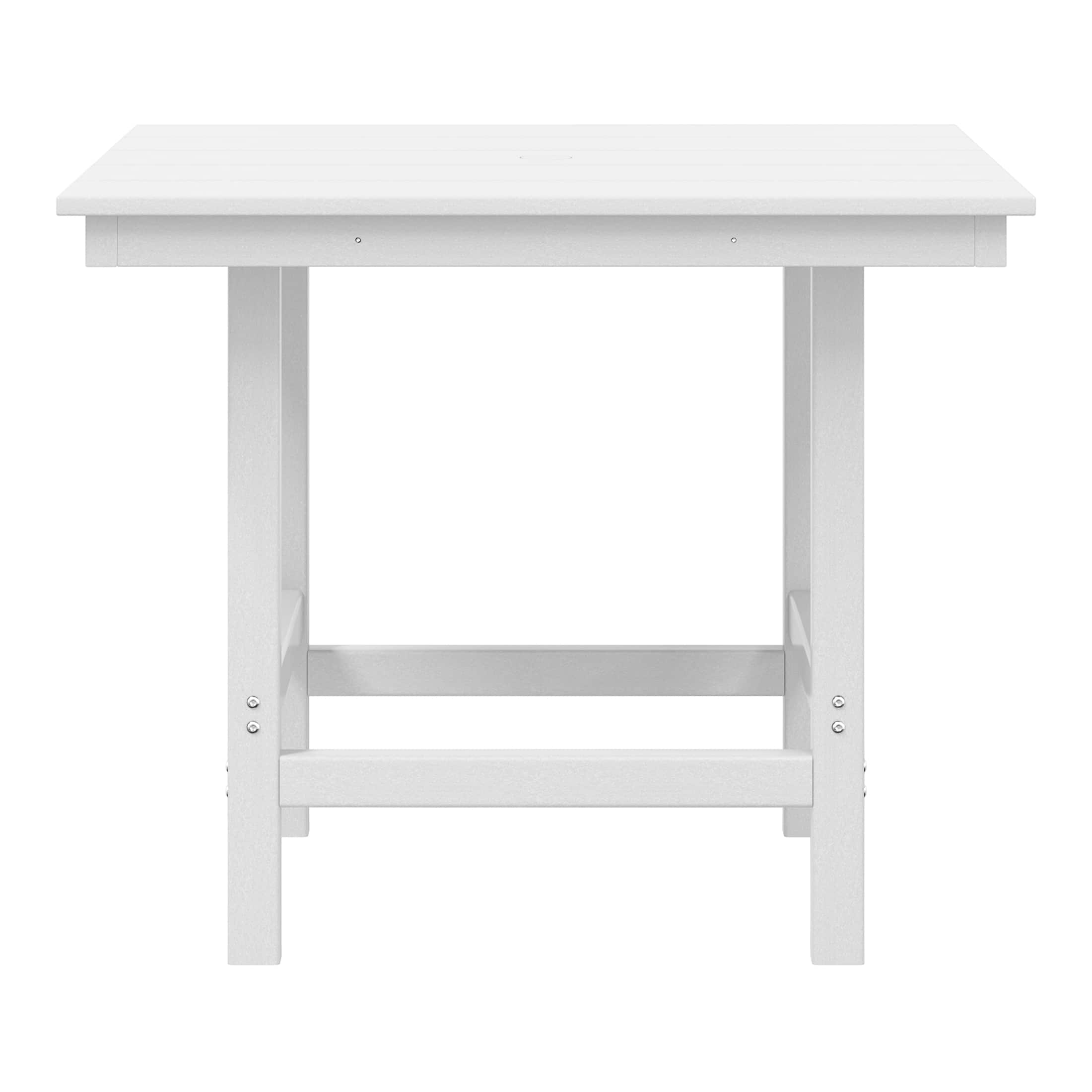 "WestinTrends - Ashore Outdoor HDPE 36"" Square Patio Dining Table with Umbrella Hole - White" price history on PriceWatchPro