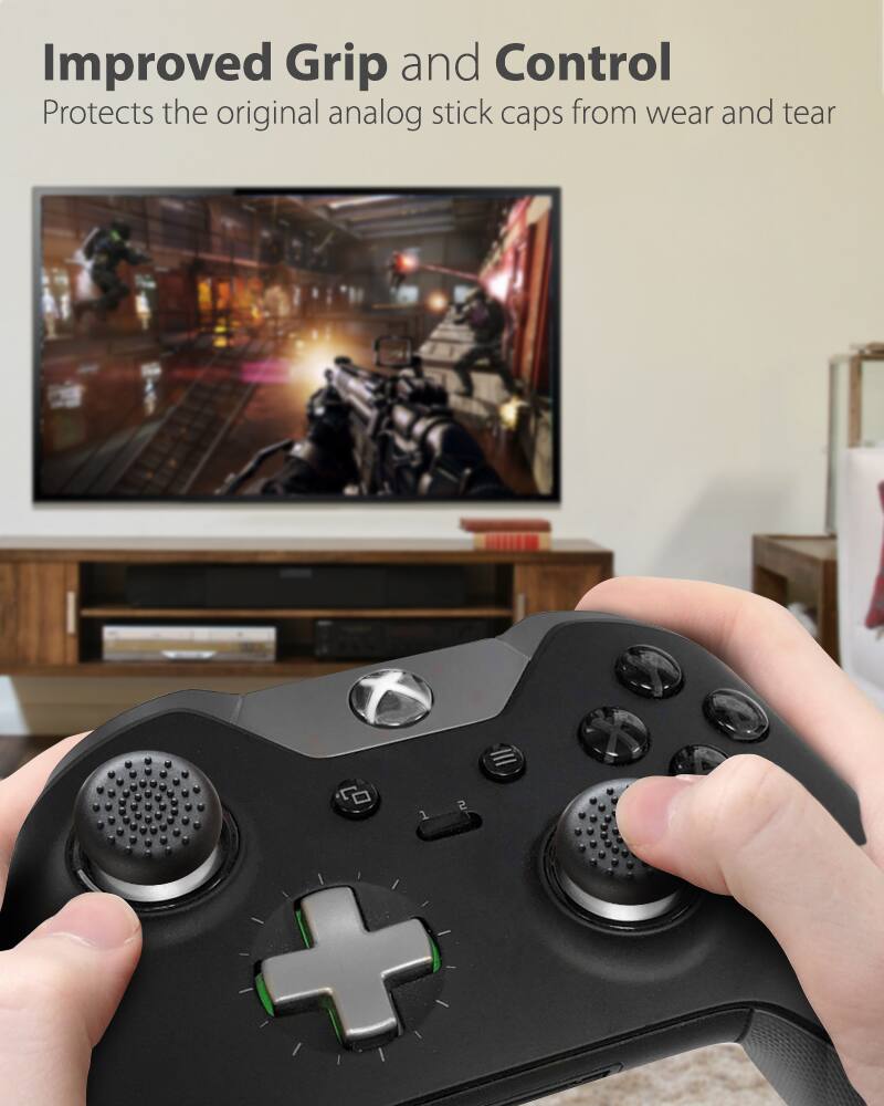 Improved Grip and Control
Protects the original analog stick caps from wear and tear