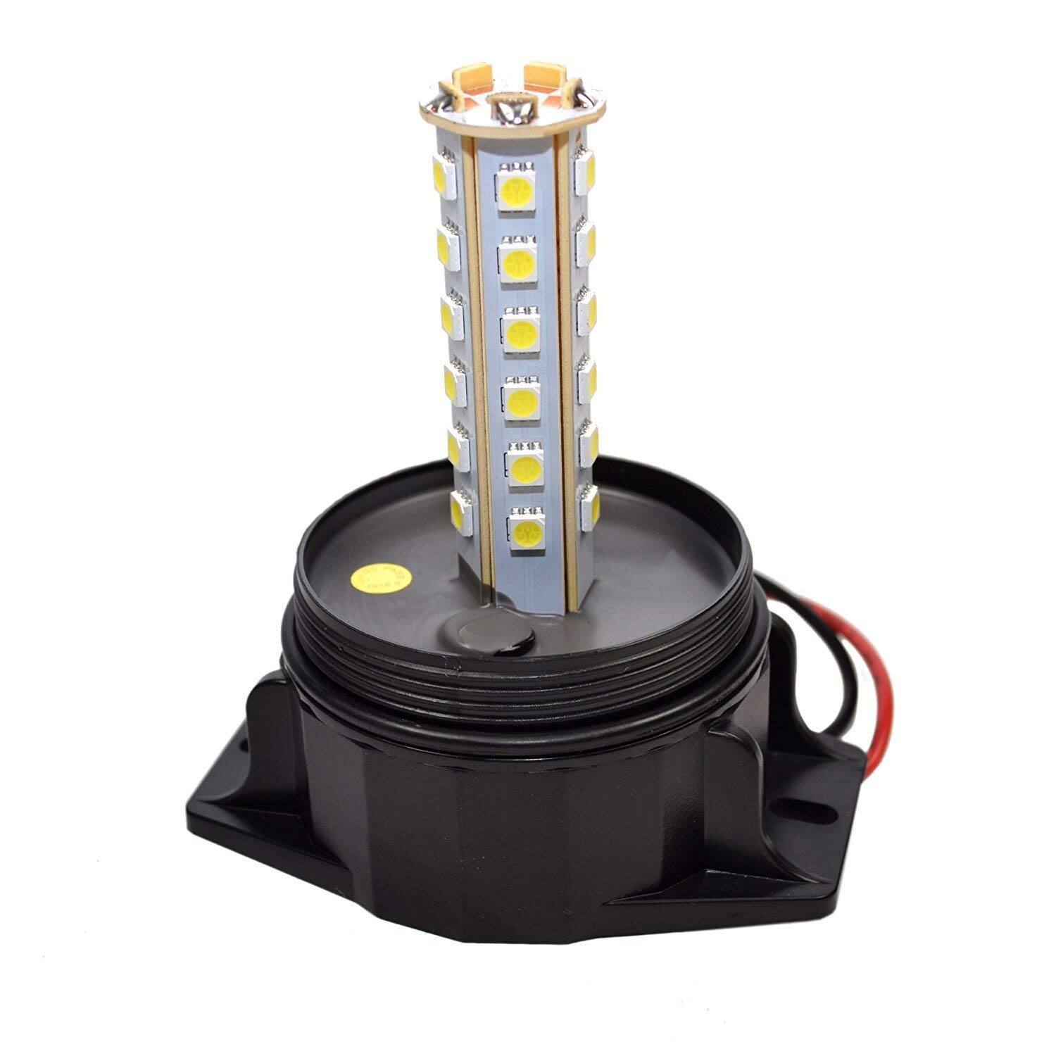 Alt View 1. HQRP - 30-LED 360 Degree Mini Beacon Strobe Light 12-100 V DC for CAT E3500 E4000 E5000 Forklifts.