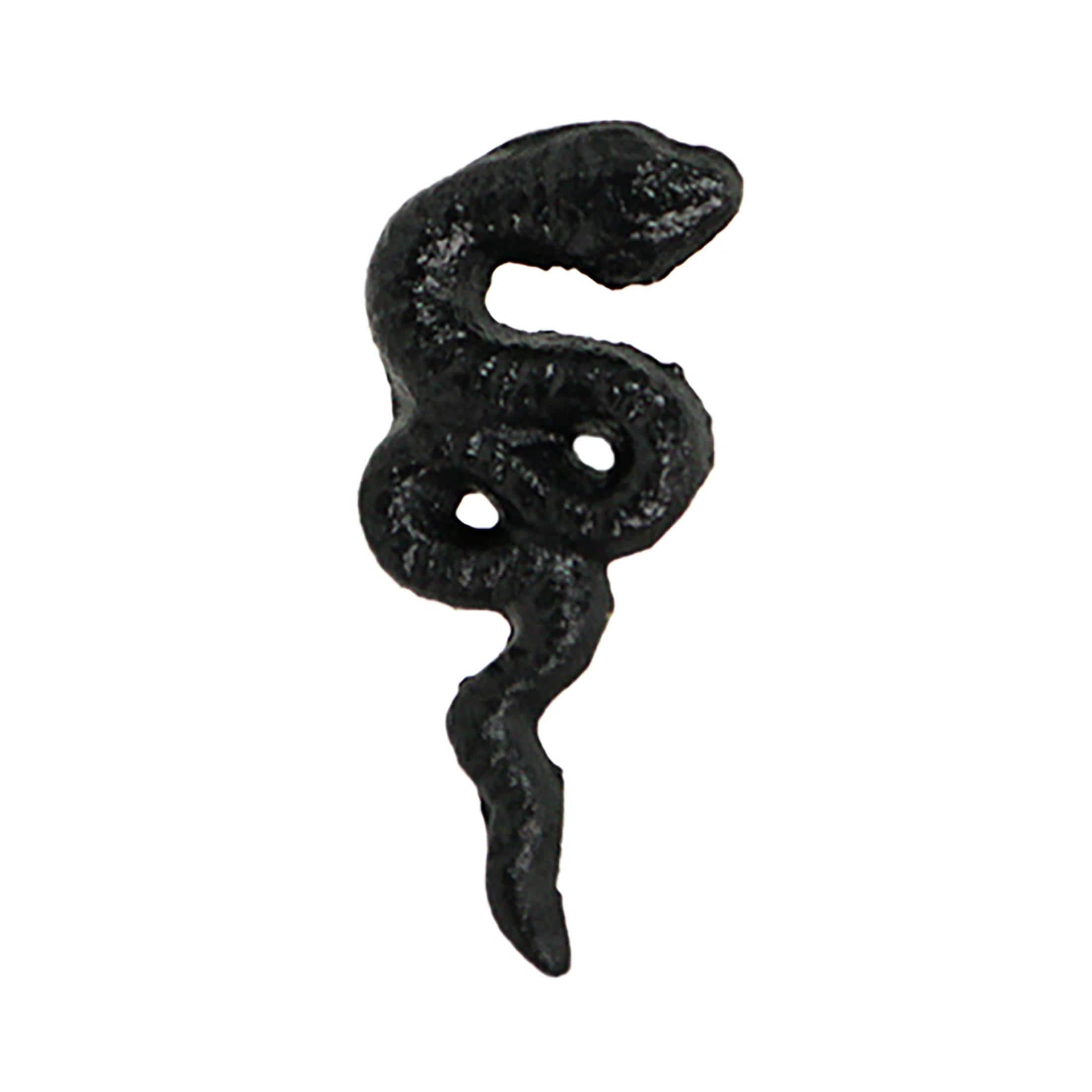 Zeckos - Set of 6 Snake Drawer Pulls - 2.25" x 1" - Cabinet Decor - Black