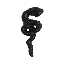 Zeckos - Set of 6 Snake Drawer Pulls - 2.25" x 1" - Cabinet Decor - Black