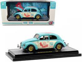 M2 - 1952 Volkswagen Beetle Deluxe Light Blue & Wimbledon White "Maui & Sons" Limited Edition 3850pcs 1/24 - Light Blue and Wimbledon White