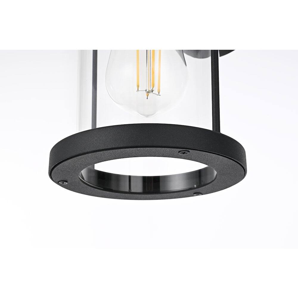 Alt View 1. Elegant Lighting - Roy 6 Inch Outdoor Wall Sconce In Black - Black.