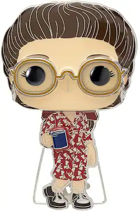 Front. Funko - Seinfeld 3 Inch Funko POP Pin | Elaine - Red.