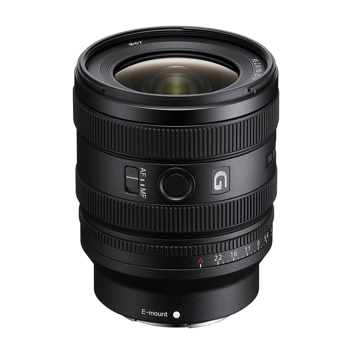 67
FE2.8/16-25U
= AF MF
G

A I
5.6 8 16 11 22 I
E-mount