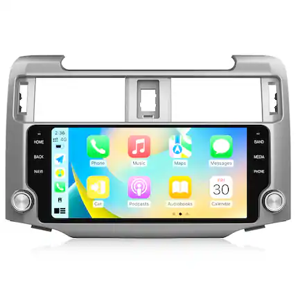 - HOME BACK NAVI
- 2:36
- 4G
- Phone Music Maps Messages
- BAND
- MEDIA
- PHONE
- Car Podcasts Audiobooks
- FRI 30
- Calendar