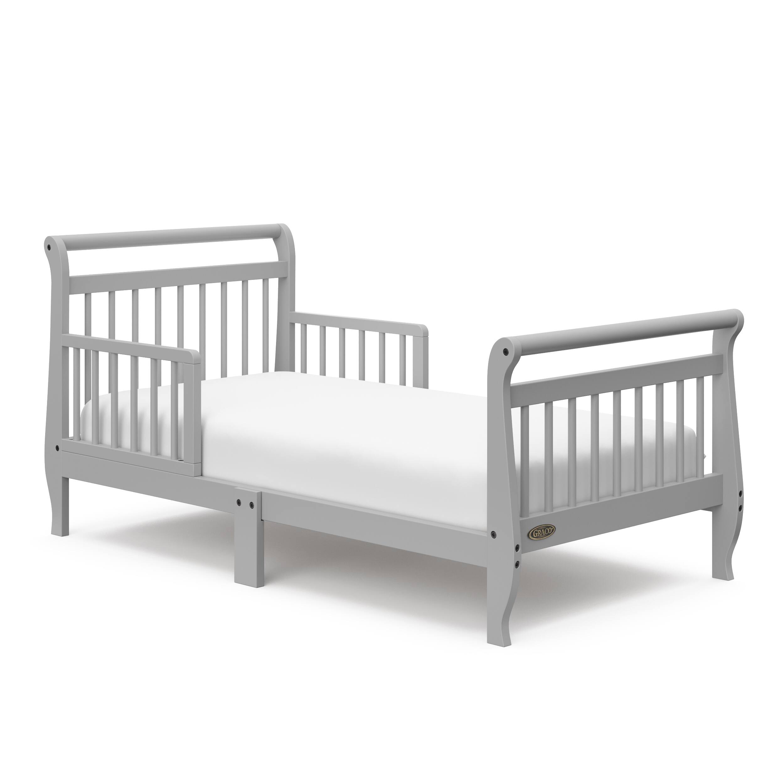 Front. Graco - Classic Sleigh Toddler Bed - Pebble Gray.