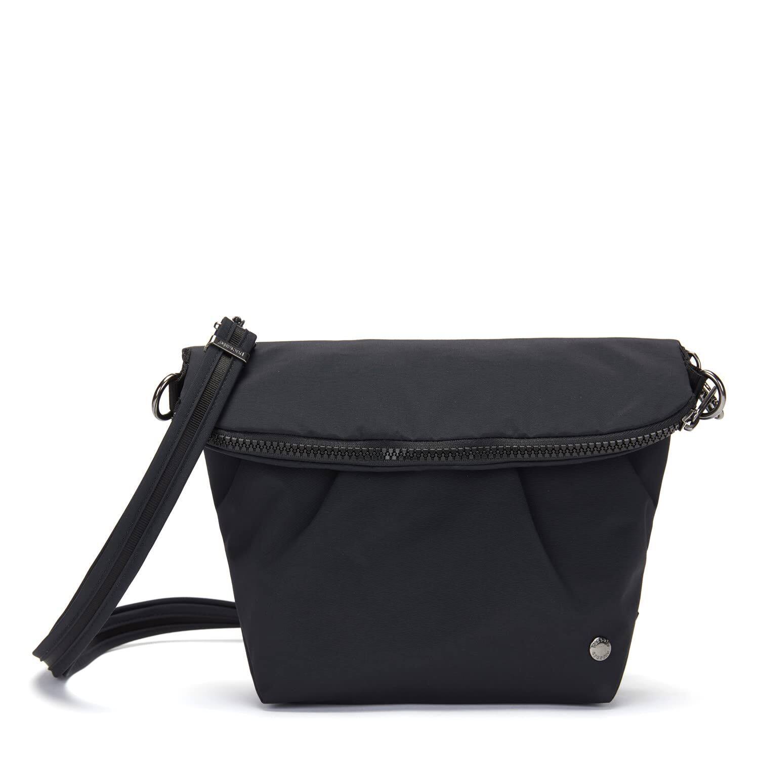 Angle. Pacsafe - Pacsafe ,  Citysafe Cx Convertible Crossbody  ,  Econyl Black - Econyl Black.