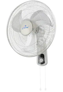 iLIVING - 18" Oscillating Wall Mount Fan, 3-Speed, Adjustable Tilt, 1650 CFM, Metal Blade & Grille, for Home, Gym, Office - Gray