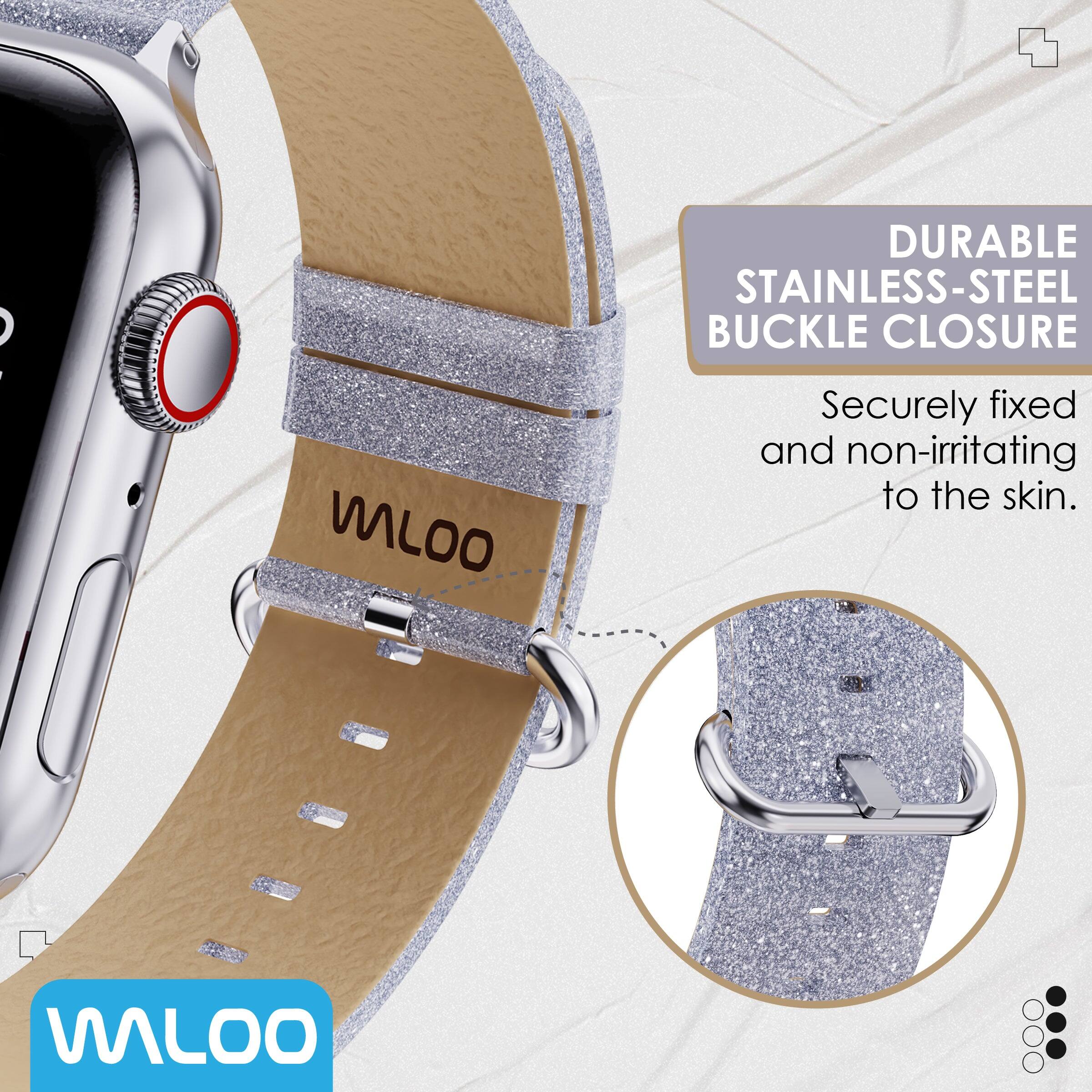 WALOO DURABLE STAINLESS-STEEL BUCKLE CLOSURE  
Securely fixed and non-irritating to the skin.