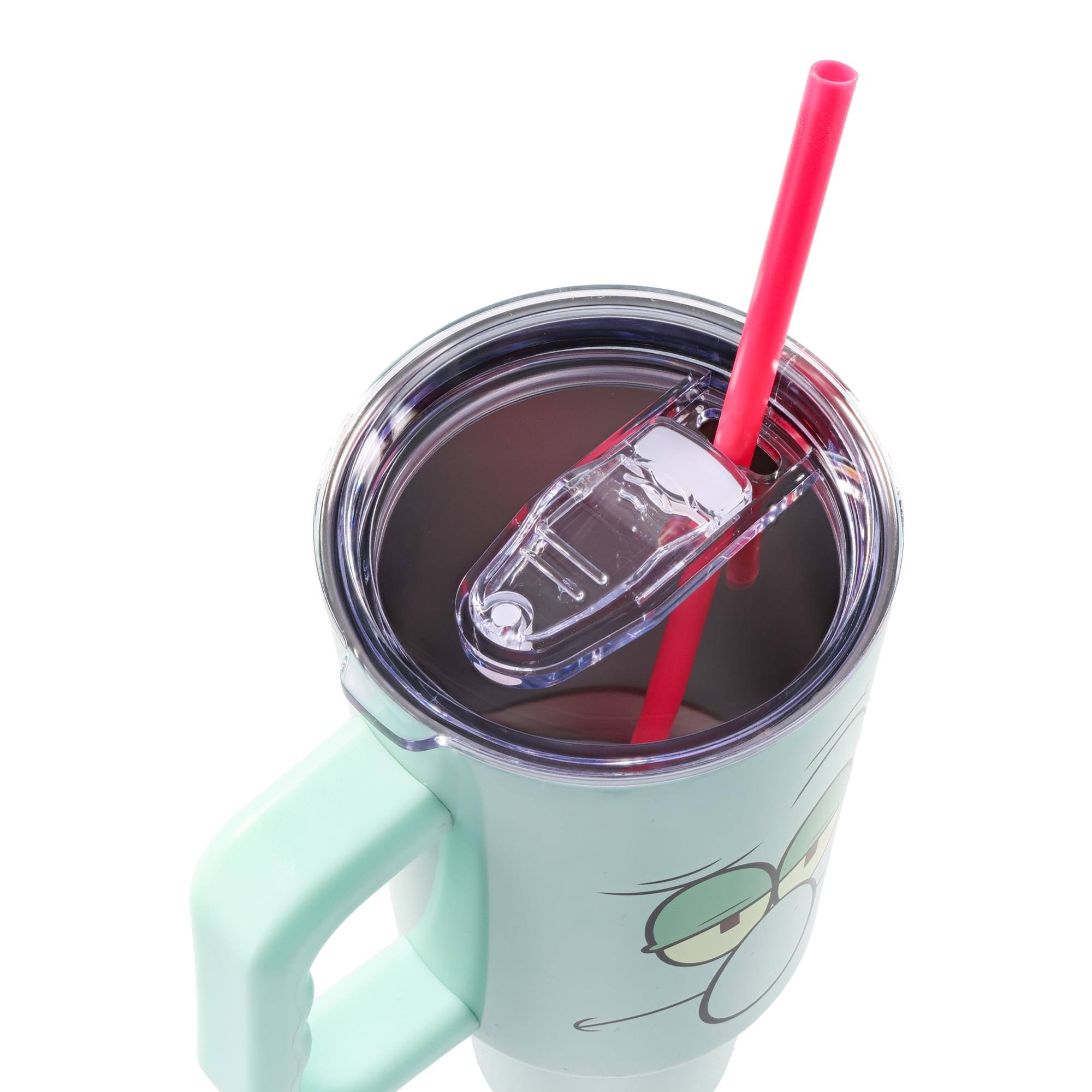 Alt View 2. Silver Buffalo - Nickelodeon SpongeBob SquarePants Squidward 40-Ounce Stainless Steel Tumbler - Multi-Colored.