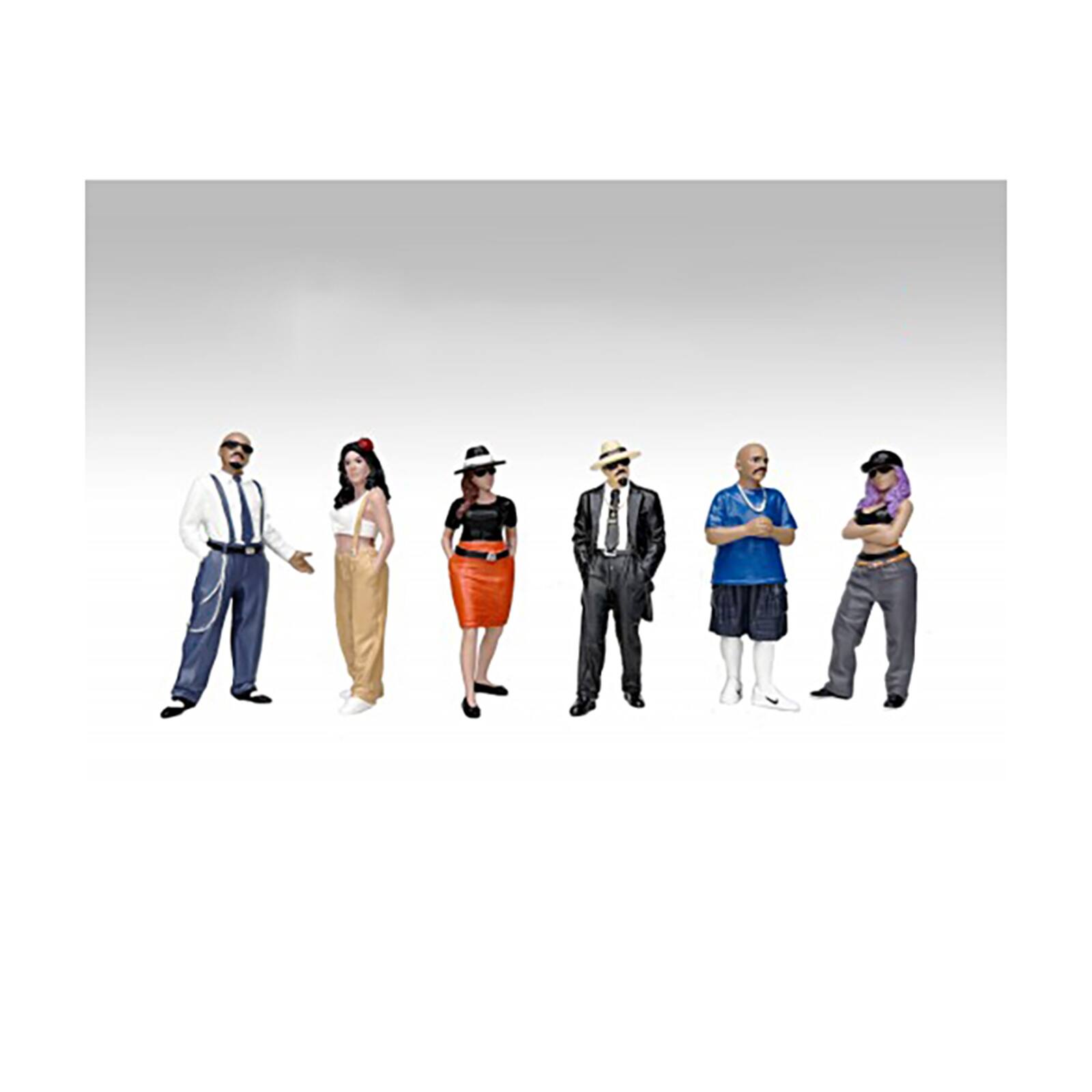 Alt View 2. American Diorama - "Hanging Out 3" 6 piece Figure Set for 1/18 Scale Models by American Diorama.