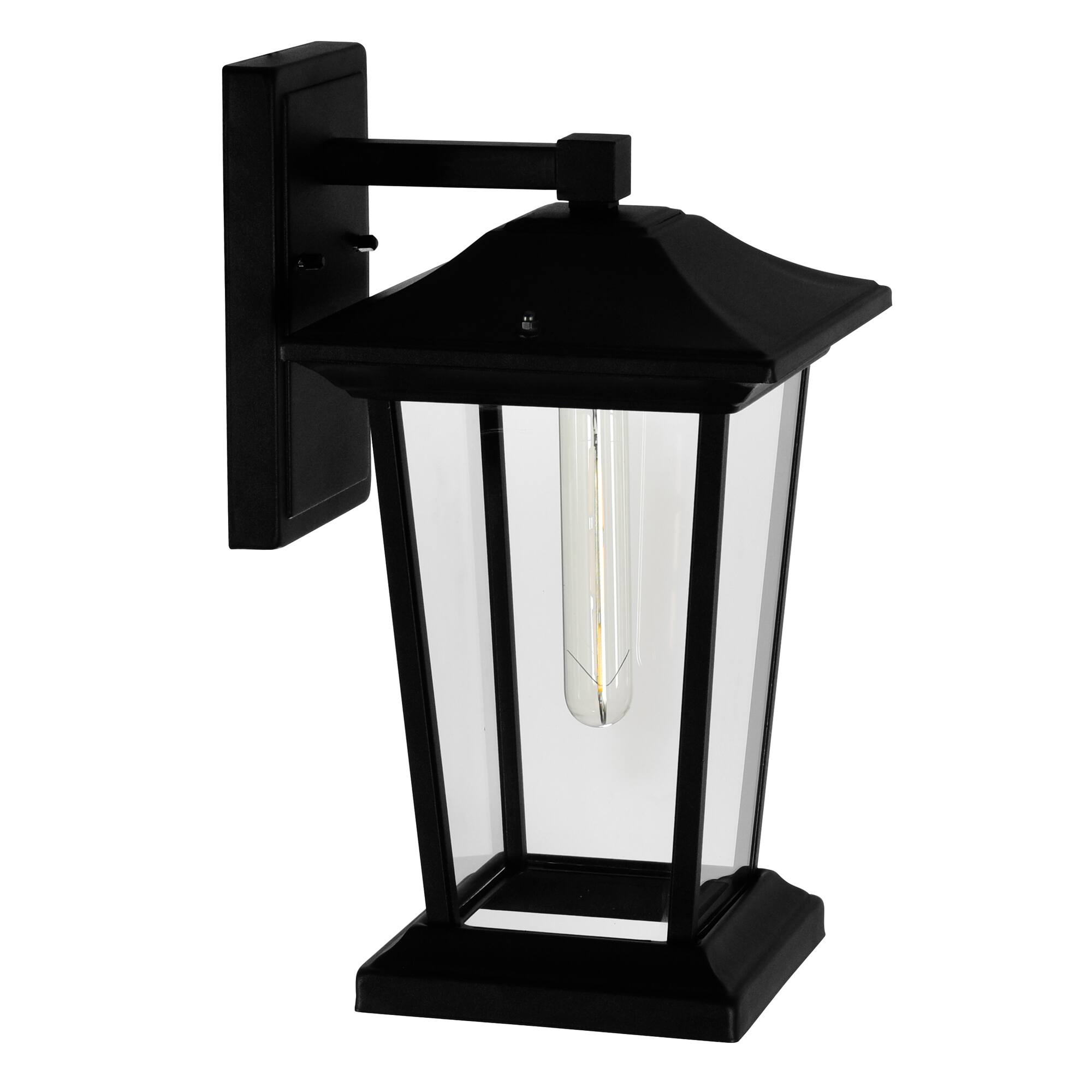 Left. CWI Lighting - Leawood 1 Light Black Outdoor Wall Light - Black.