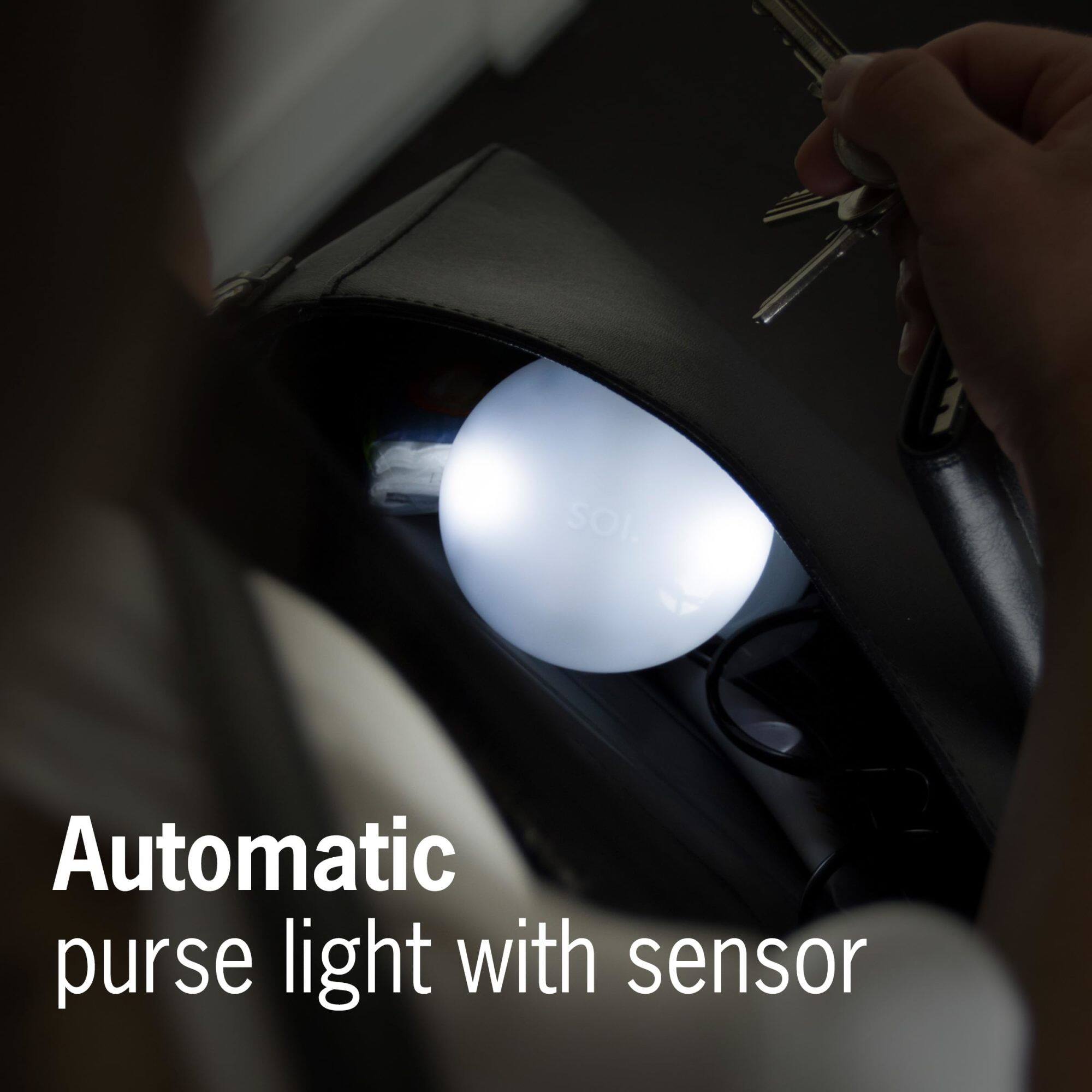 Automatic purse light with sensor