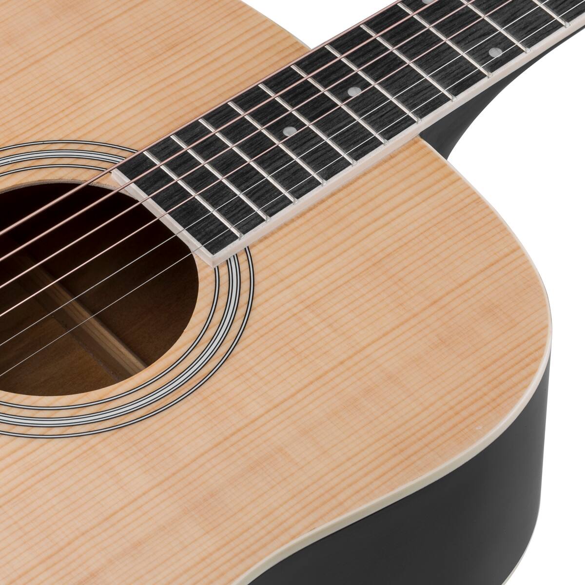 Alt View 5. Boroughs - Boroughs B20DNT Beginner Dreadnought Acoustic Guitar Pack, Natural.