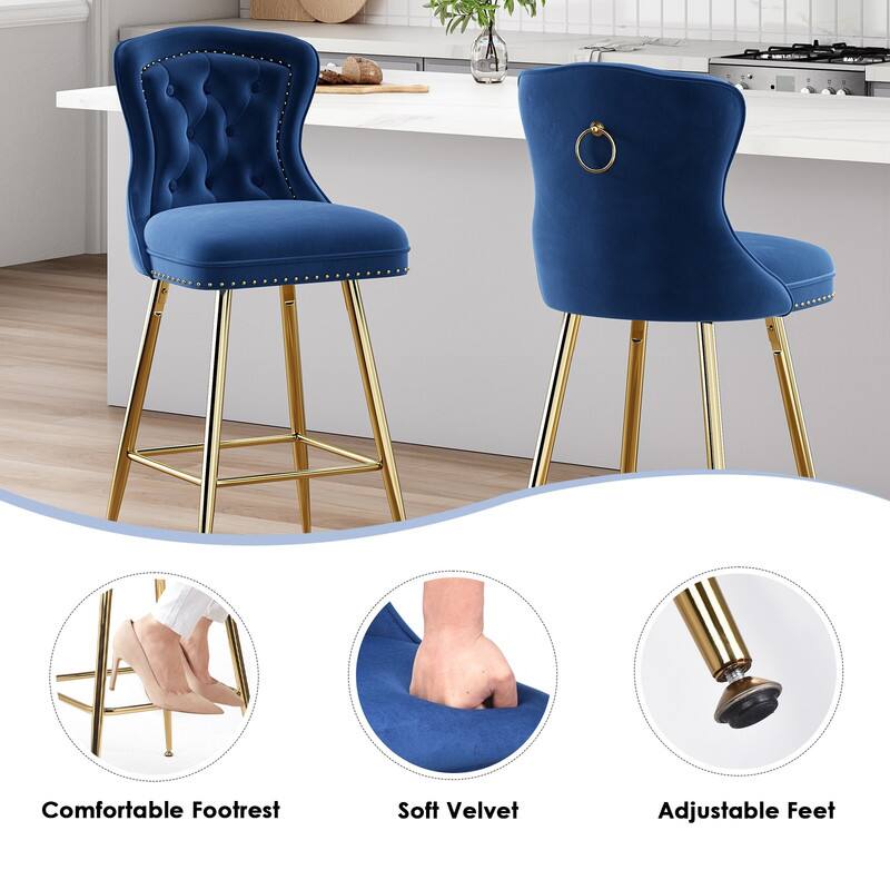 Comfortable Footrest  
Soft Velvet  
Adjustable Feet