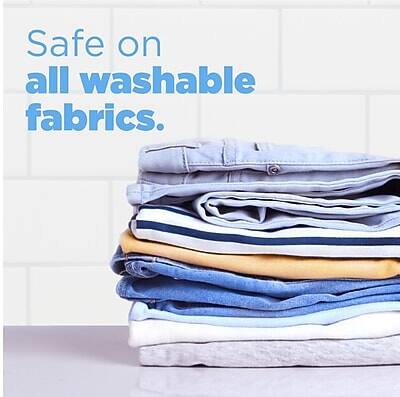 Safe on all washable fabrics.
