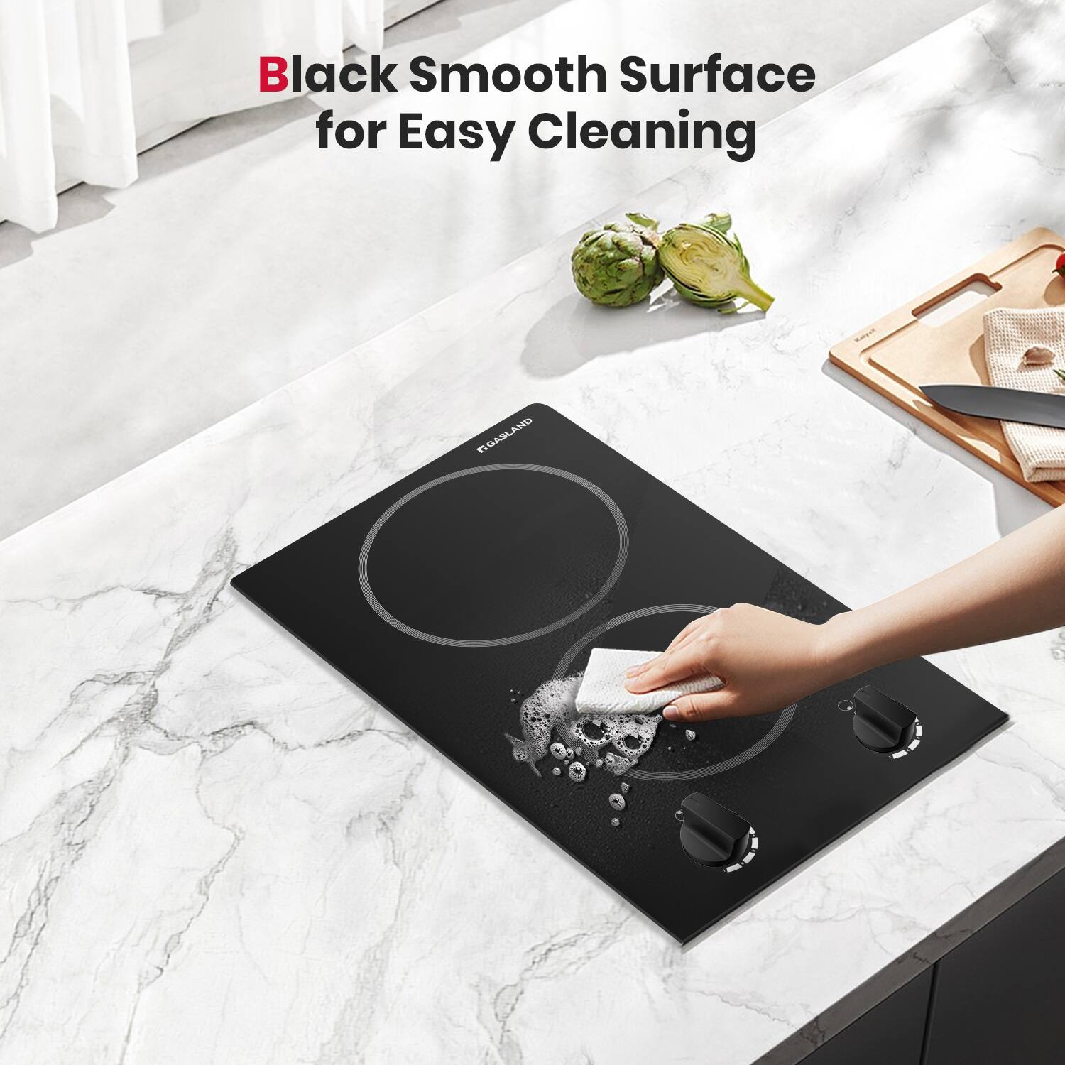 Black Smooth Surface for Easy Cleaning FGASLAND