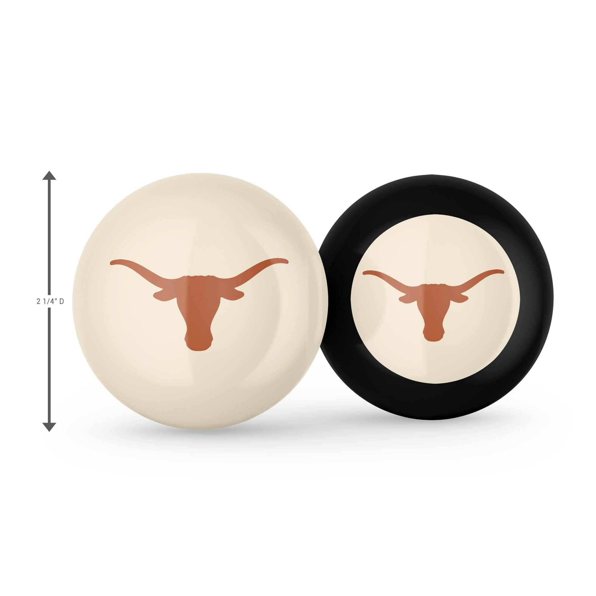 Alt View 1. Imperial - Texas Longhorns Logo Cue Ball & 8 Ball Combo Set - White.