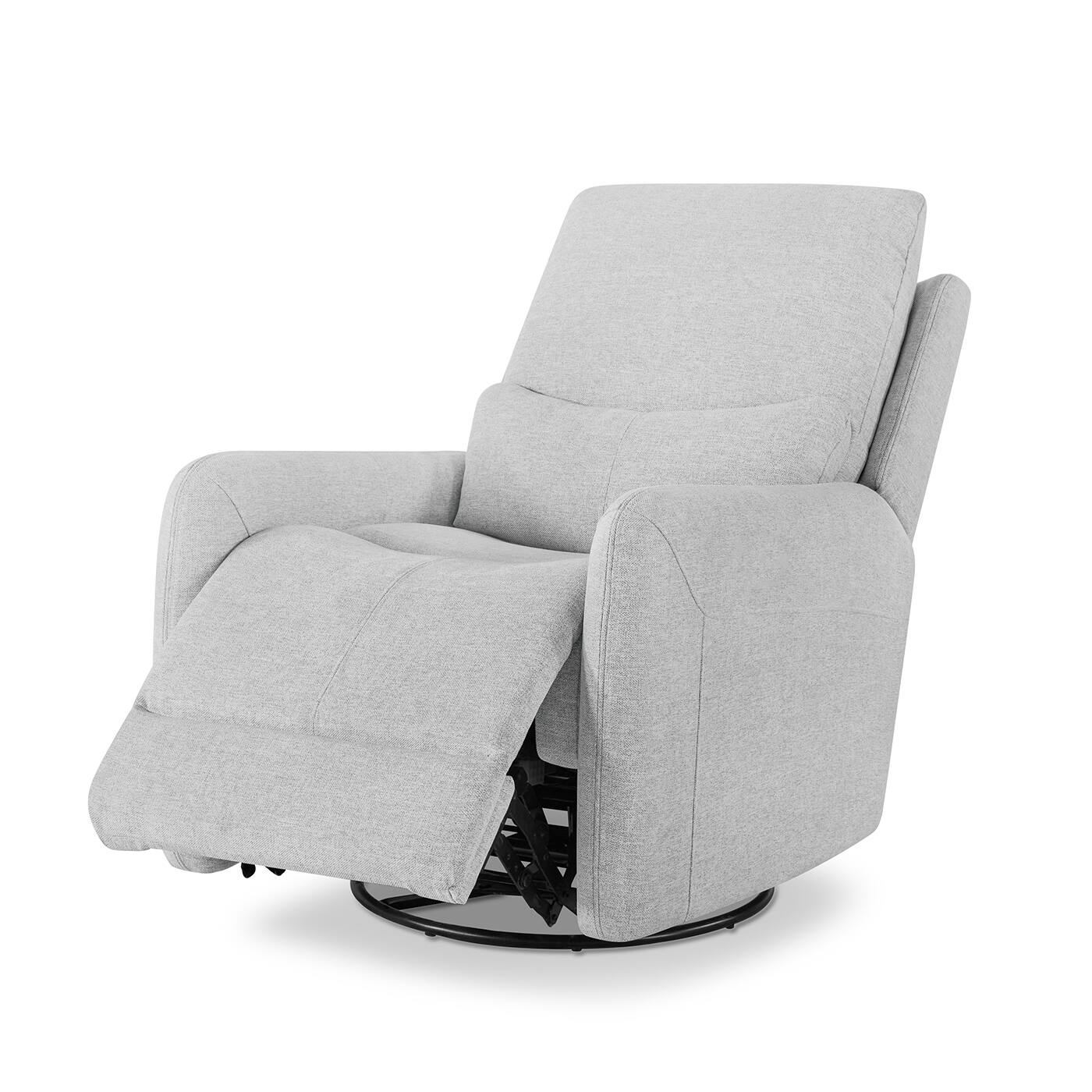 Alt View 2. TinyHomie - 30in Swivel Power Recliner Arm Chair Heathered Light Gray Polyester - Gray.