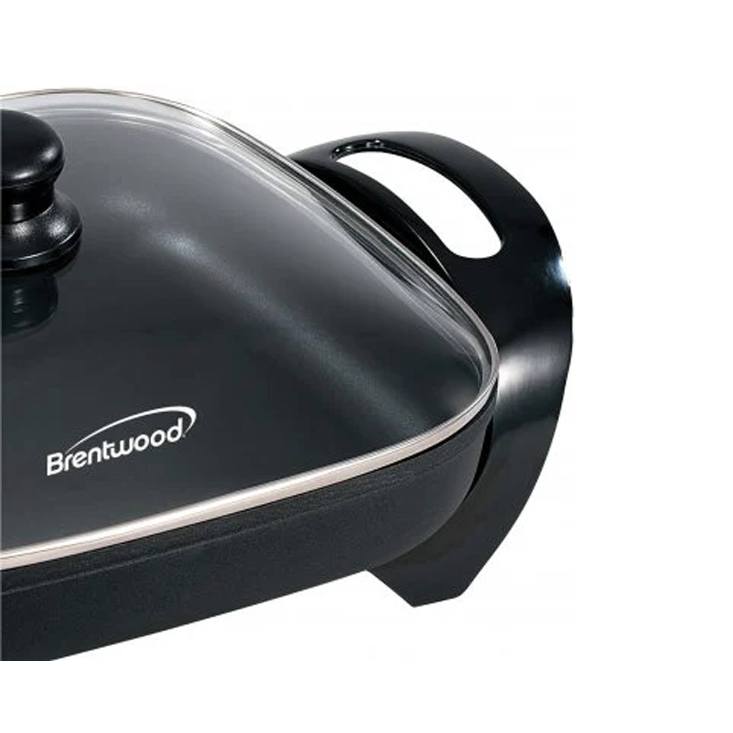 Alt View 2. Brentwood - Brentwood 12 in. Electric Skillet with Glass Lid in Black - Black.