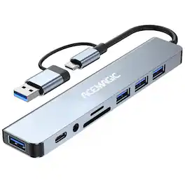 ACEMAGIC - 8-in-1 USB C Hub Multiport Adapter Type C Docking Station Adaptor USB Hub