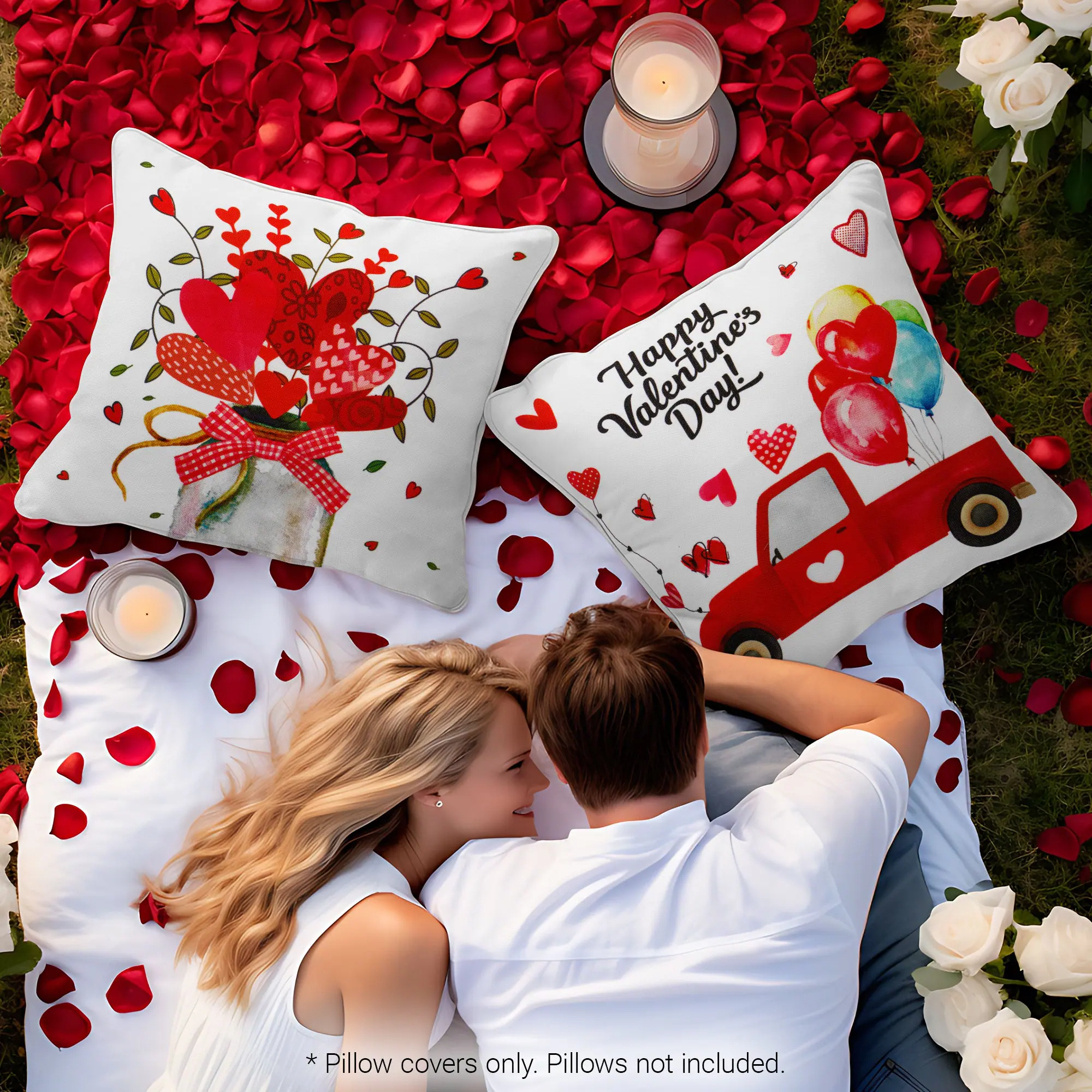 Happy Day!  
* Pillow covers only. Pillows not included.