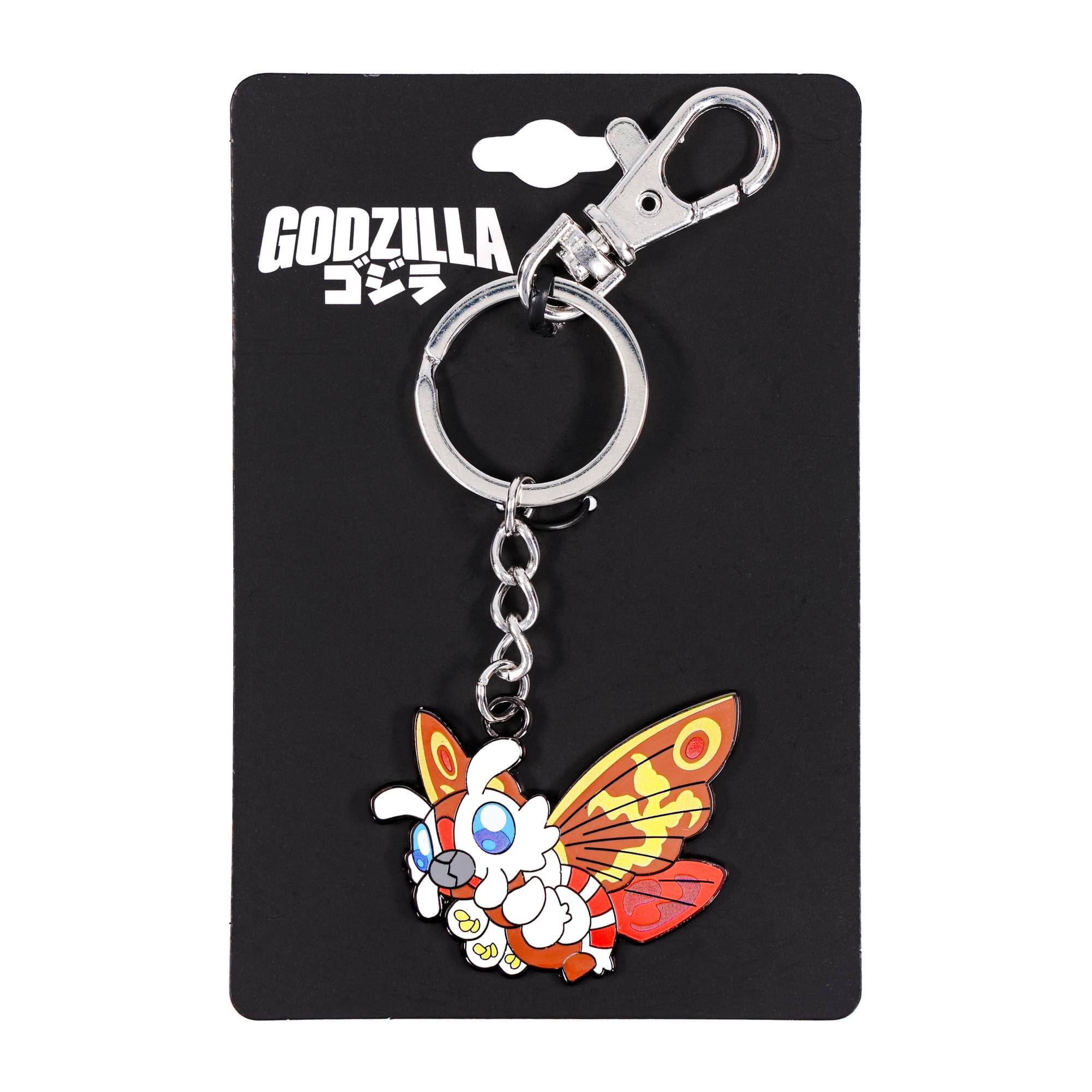Alt View 1. SalesOne LLC - Godzilla Mothra Enamel Charm Keychain - Multi-Colored.